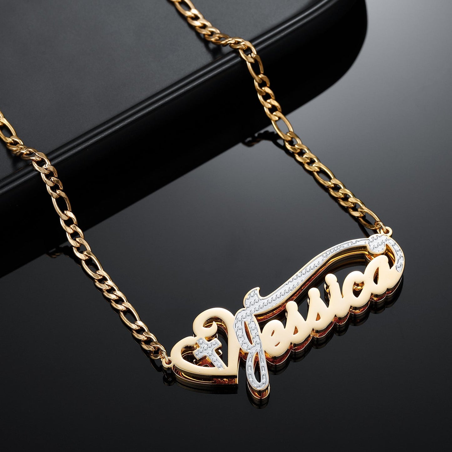 Collier de nom de coeur