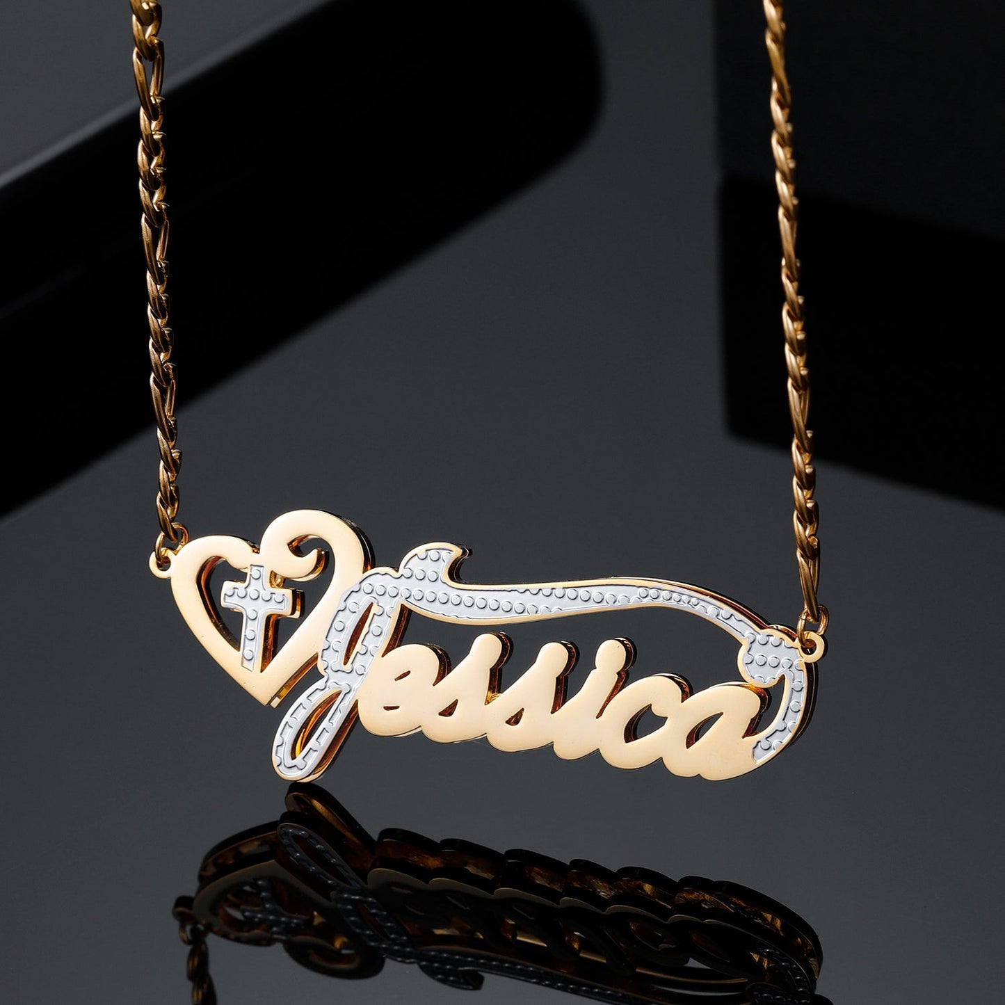Collier de nom de coeur