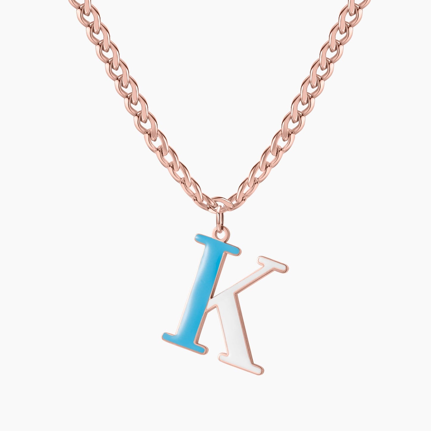 Collar de dos tonos azules y blancos