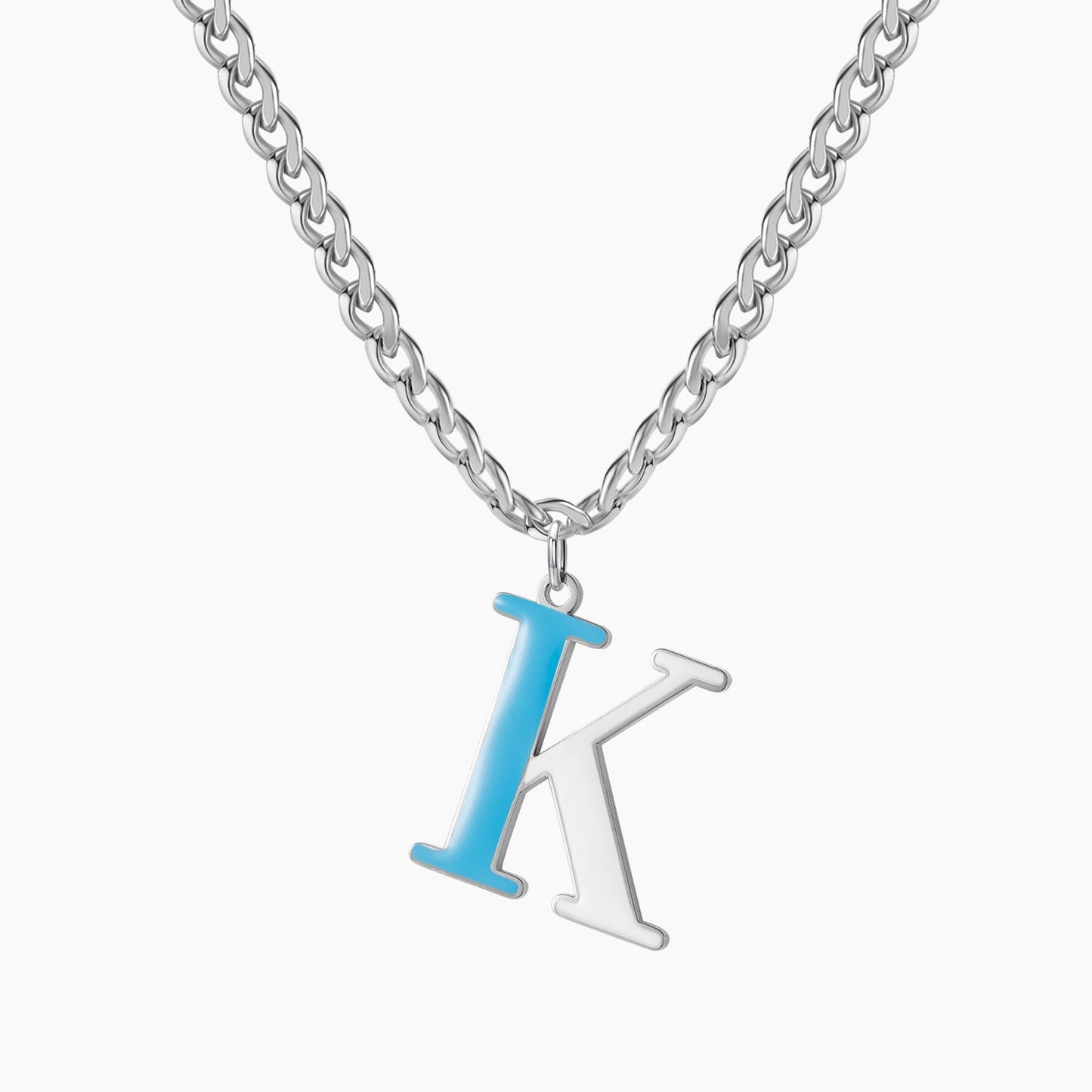 Collar de dos tonos azules y blancos