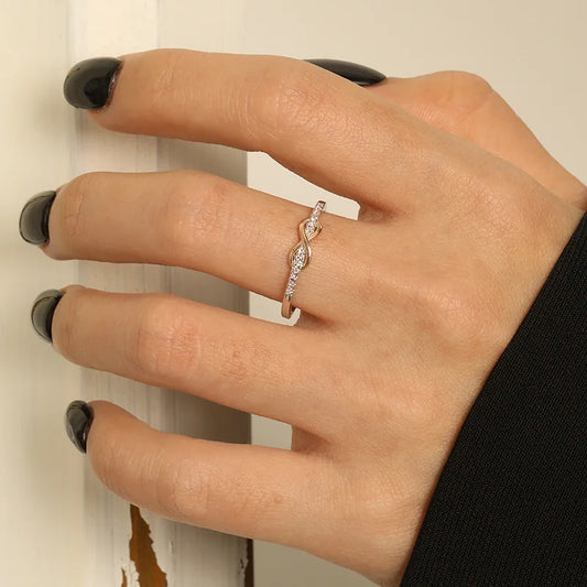 Endlose Liebe zwei Töne Infinity Ring