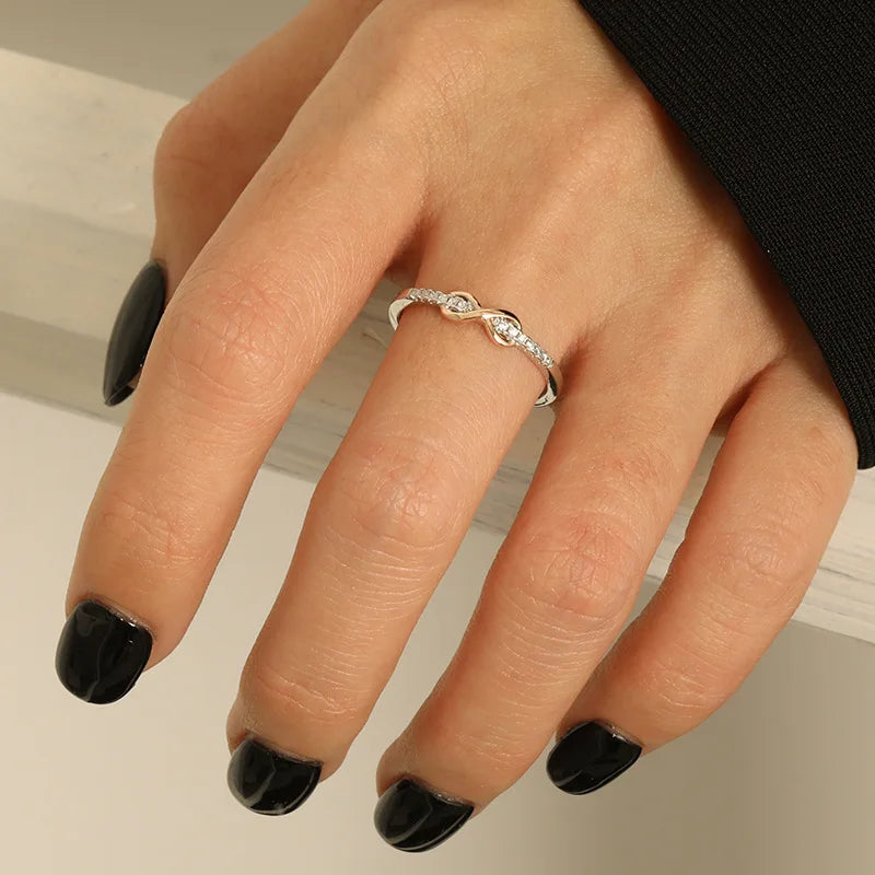 Endlose Liebe zwei Töne Infinity Ring