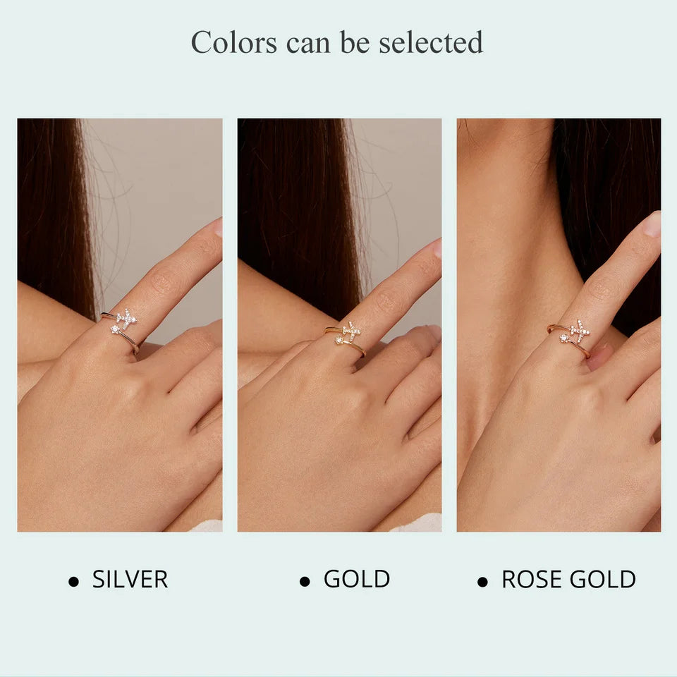 Anillo de plata esterlina de chorro