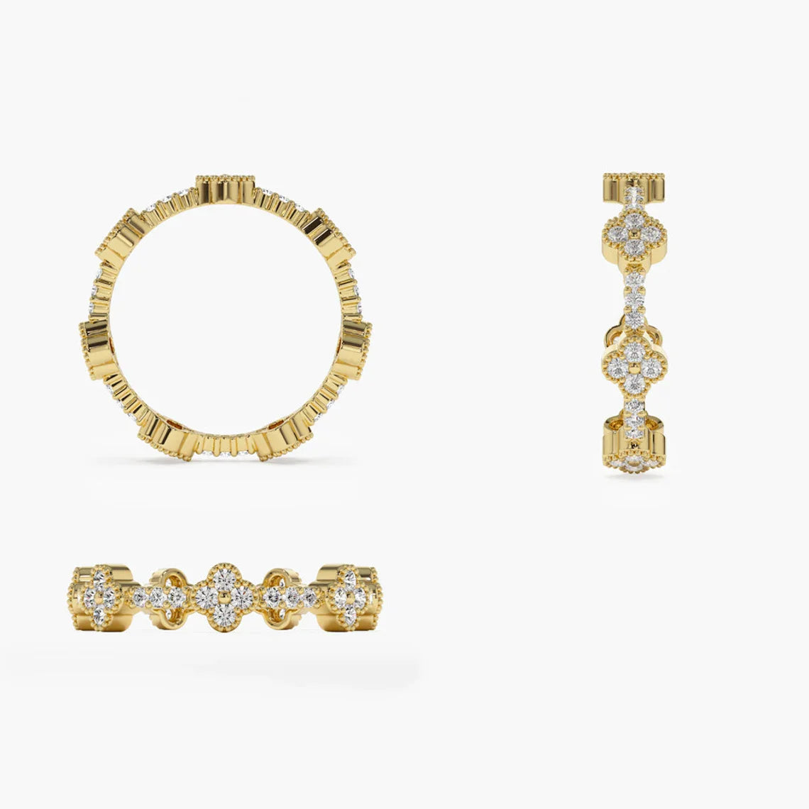 Endloser Liebesklee Ring