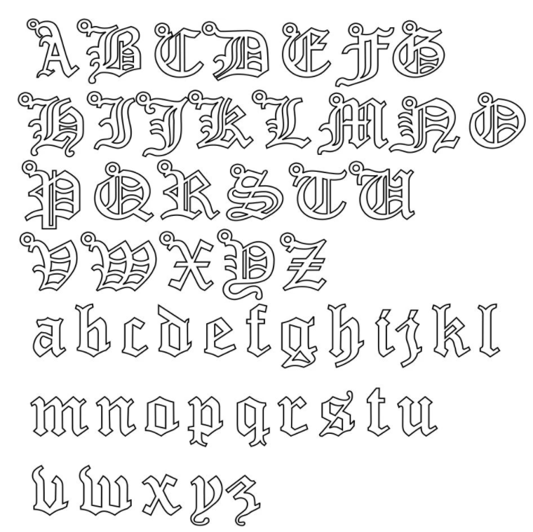 Collar inicial gótico de doble chapado para niños