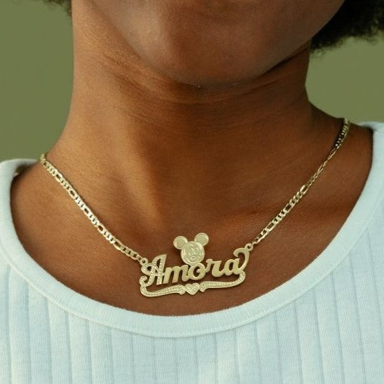 Collar de nombre de dibujos animados para niños